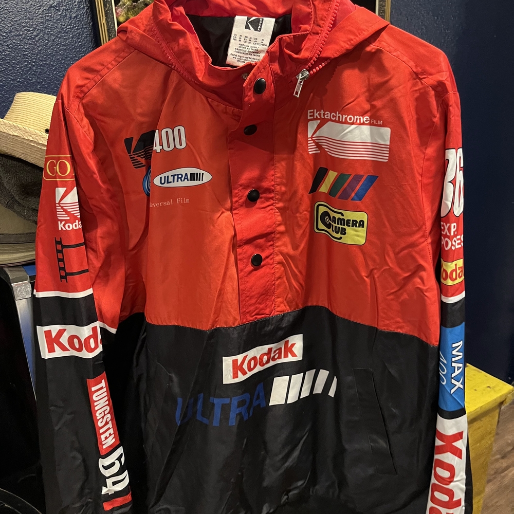 Kodak Red and Black Hooded Jacket